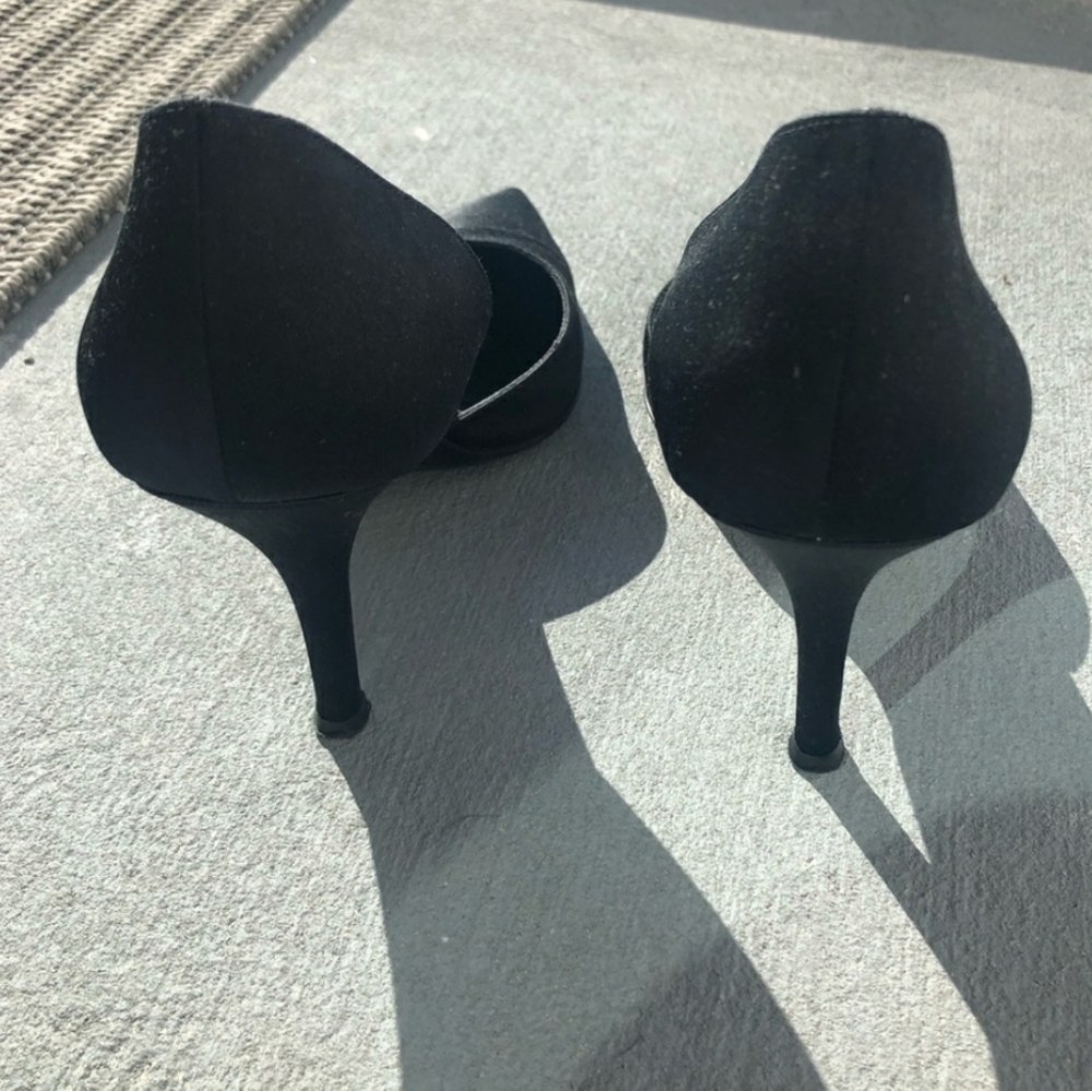 YSL Yves Saint Laurent black satin pumps - Picture 3 of 6